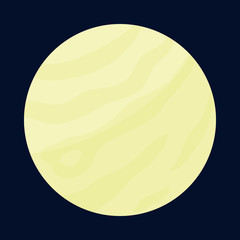 Planet icon, cartoon style
