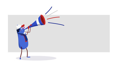 French cartoon celebrating victory