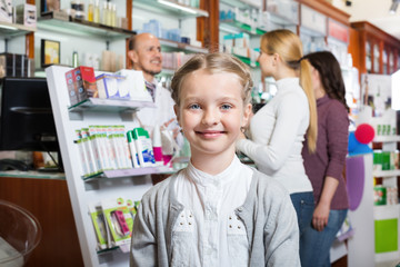 Girl in the pharmacy