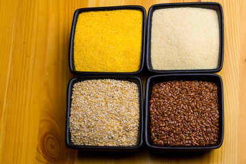 Raw organic grain grits