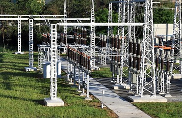 modern electric power substation