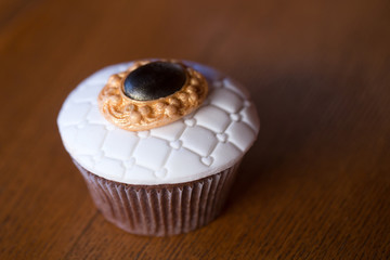 decorated cupcake with icing