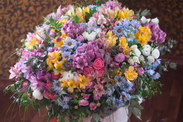 Beautiful bouquet of colorful flowers