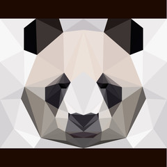 Panda bear card template for use in design