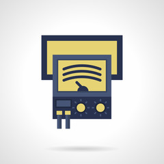 Ammeter flat color vector icon