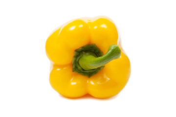 Sweet yellow pepper isolated on white