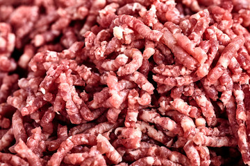 Close up of raw ground beef