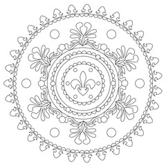Coloring Vintage Decorative Mandala 