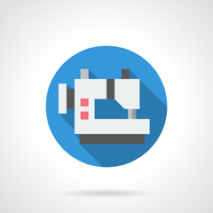 Fototapeta premium Sewing atelier round flat vector icon