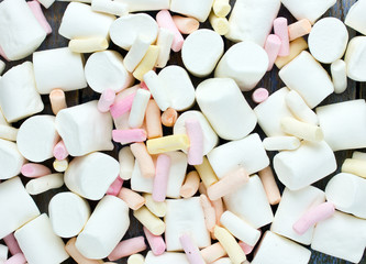 Fluffy marshmallows as a background