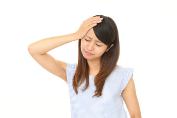 Fototapeta premium 困惑した表情の女性