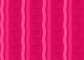 Pink flower on vine with stripes