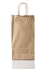 Brown paper bag facing forward