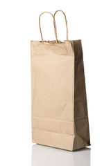 Brown paper bag - angled
