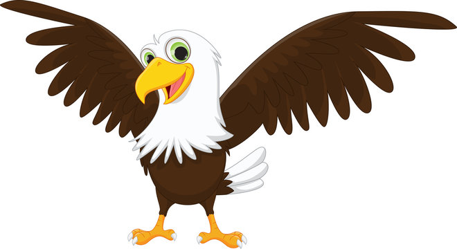 cute eagle cartoon