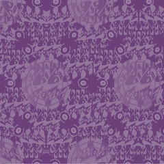 purple pattern Oriental motif of circles