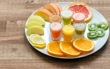fruit arranged on a plate beautiful colors