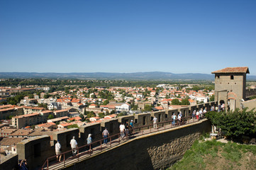 de vestingstad carcassonne in delanguedoc-rousillon in Frankrijk