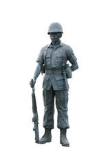 Stock Photo:.Statue of the soldier. white background