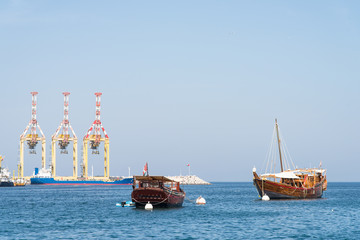 Classic vessels in Muscat, Oman