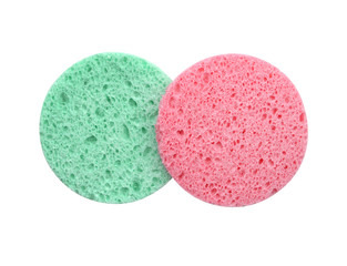 Cosmetic sponge for cleaning face isolate (clipping path)