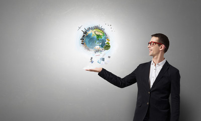 Whole world in his hand