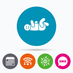 Baby infant sign icon. Toddler boy symbol.