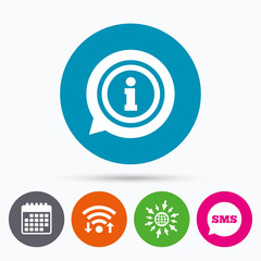 Information sign icon. Info symbol.