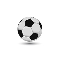 Fototapeta premium Shiny Soccer Ball. Vector Illustration.