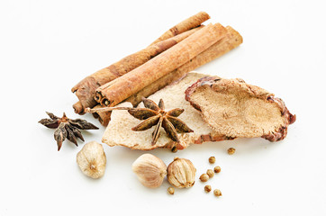 Various spices heap.