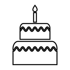 birthday cake isolated icon  design 