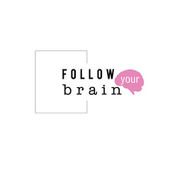 follow your brain icon illustration