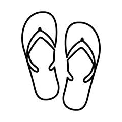 flip flops isolated icon design 
