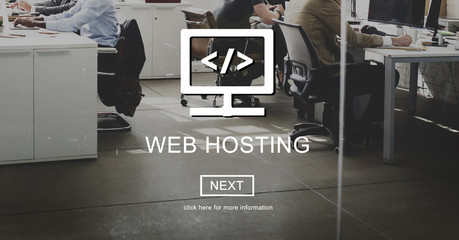 Web Hosting Server Website User System Concept
