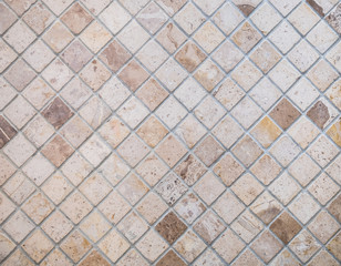 Abstract marble textured mosaic tiles in neutral color