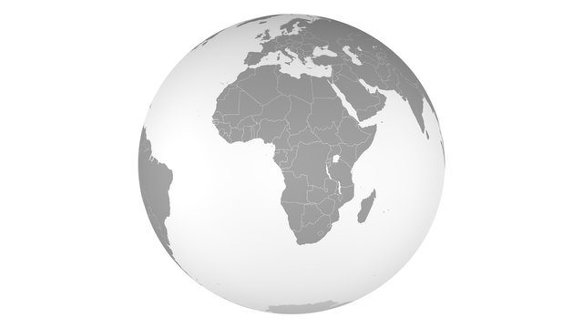 Globe isolated on white, 3d illustration