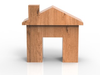 wooden house model
