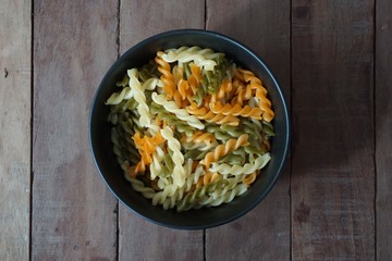 colorful spiral macaroni