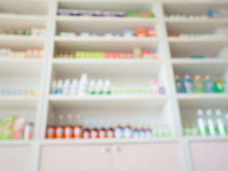 blur pharmacy store shelves