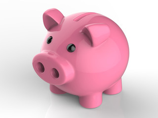 piggy bank on white background