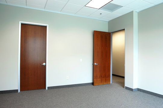 empty office room  with open door