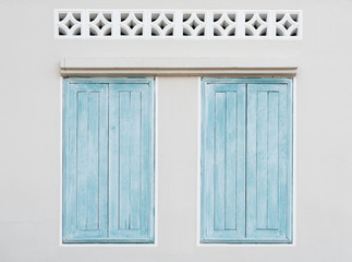 pastel color wooden windows