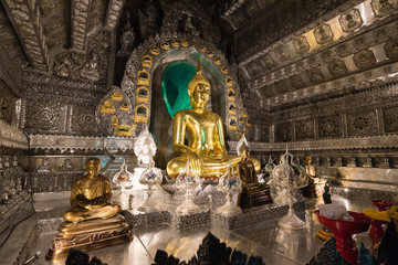 Interior of Silver monastery in Wat srisuphan, Chiang Mai