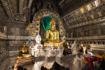 Obraz premium Interior of Silver monastery in Wat srisuphan, Chiang Mai