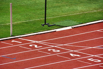 Obraz premium Running Track at Stadium