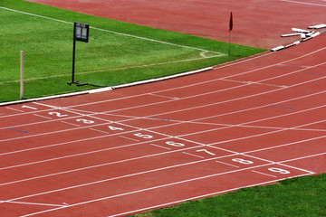 Running Track at Stadium