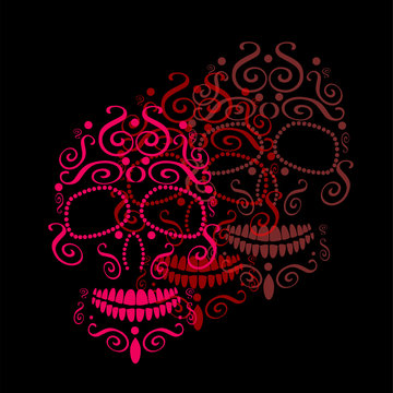 SKull vector for fashion design, tattoos or patterns