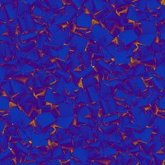 strange seamless background pattern in shades of blue and orange