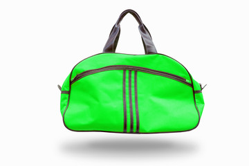 Fototapeta premium Green sports bag,with clipping path