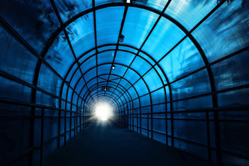 Blue sinister tunnel